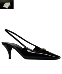 Replica YSL Saint Laurent Women's Blade Slingback Pumps In Patent Leather Black