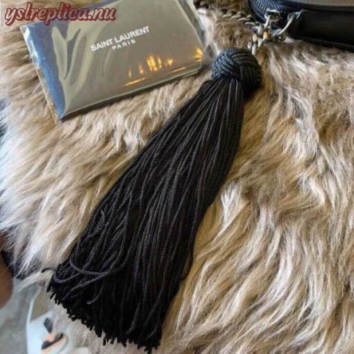 Replica YSL Fake Saint Laurent Black Monogram Heart Cross Body Bag 8