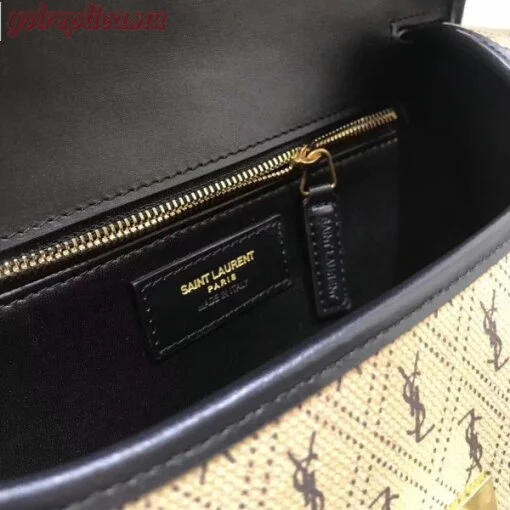 Replica YSL Fake Saint Laurent Monogram All Over Medium Satchel In Canvas 3