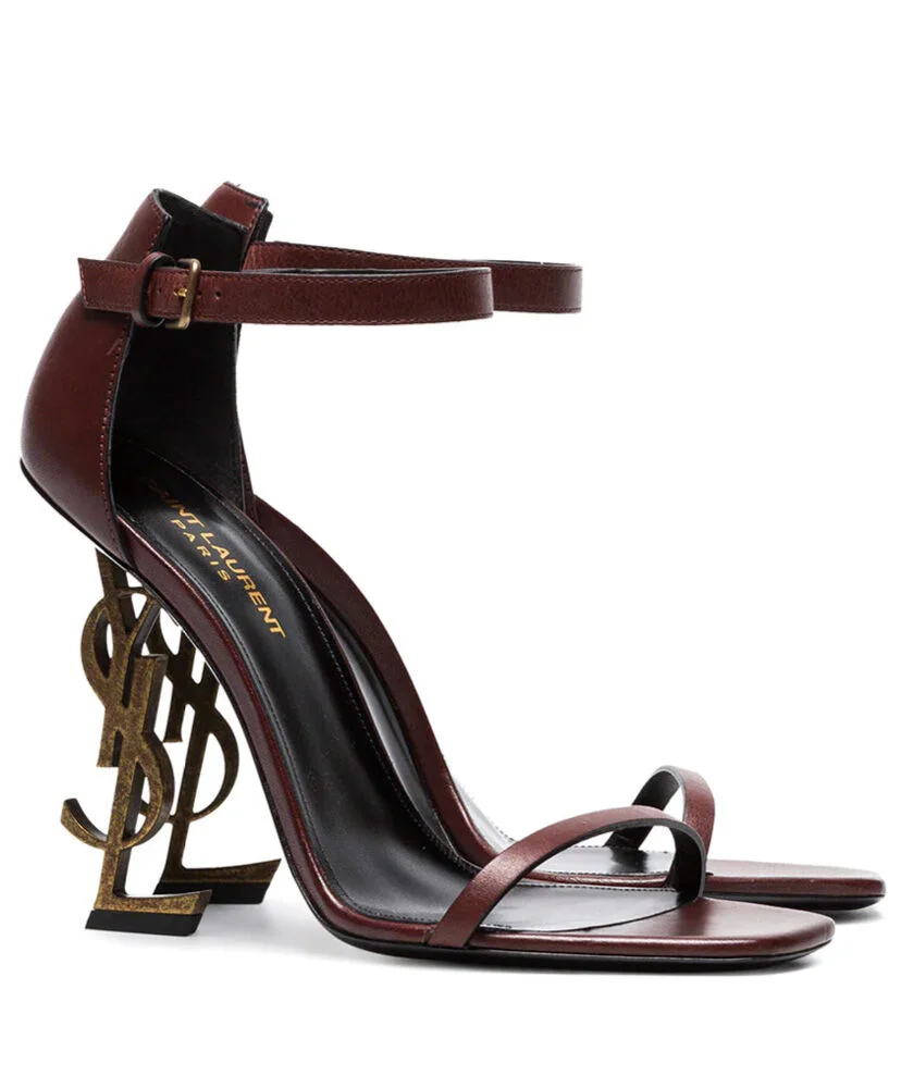 Replica YSL Saint Laurent Women's Opyum 110 Leather Sandals Mauve