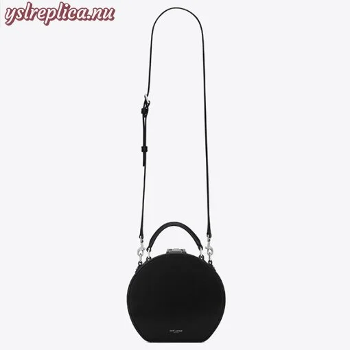 Replica YSL Fake Saint Laurent Black Mica Hot Box Bag