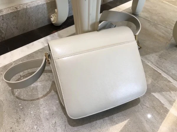 Replica YSL Fake Saint Laurent Blanc LE 61 Small Saddle Bag 2