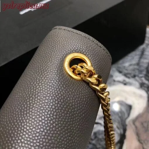 Replica YSL Fake Saint Laurent Small Kate Bag In Fog Grained Leather 7