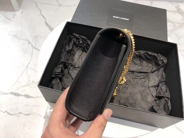 Replica YSL Fake Saint Laurent Medium Kate Bag With Tassel In Black Grained Leather 4