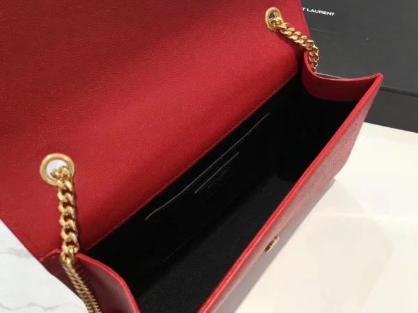 Replica YSL Fake Saint Laurent Medium Kate Bag With Tassel In Red Grained Leather 2