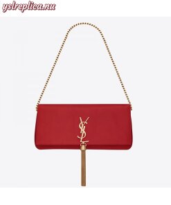 Replica YSL Fake Saint Laurent Kate 99 Shoulder Bag In Red Lambskin