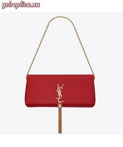 Replica YSL Fake Saint Laurent Kate 99 Shoulder Bag In Red Lambskin