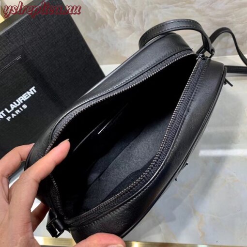 Replica YSL Fake Saint Laurent Lou Camera All Black Bag 2