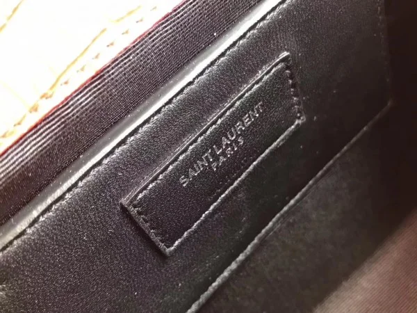 Replica YSL Fake Saint Laurent Medium Kate Bag With Tassel In Red Croc-Embossed Leather 4