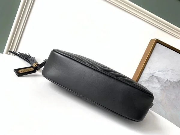 Replica YSL Fake Saint Laurent Lou Camera Bag In Black Leather 2