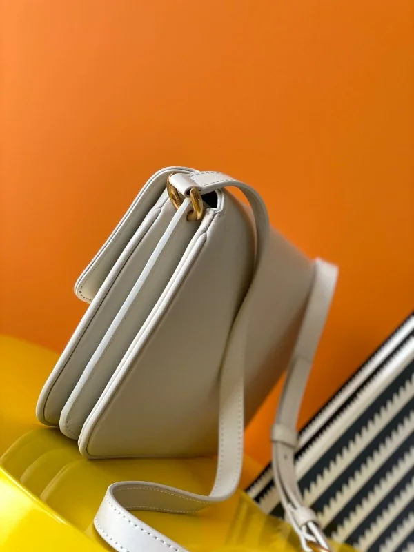 Replica YSL Fake Saint Laurent Le Maillon Bag In White Calfskin 5