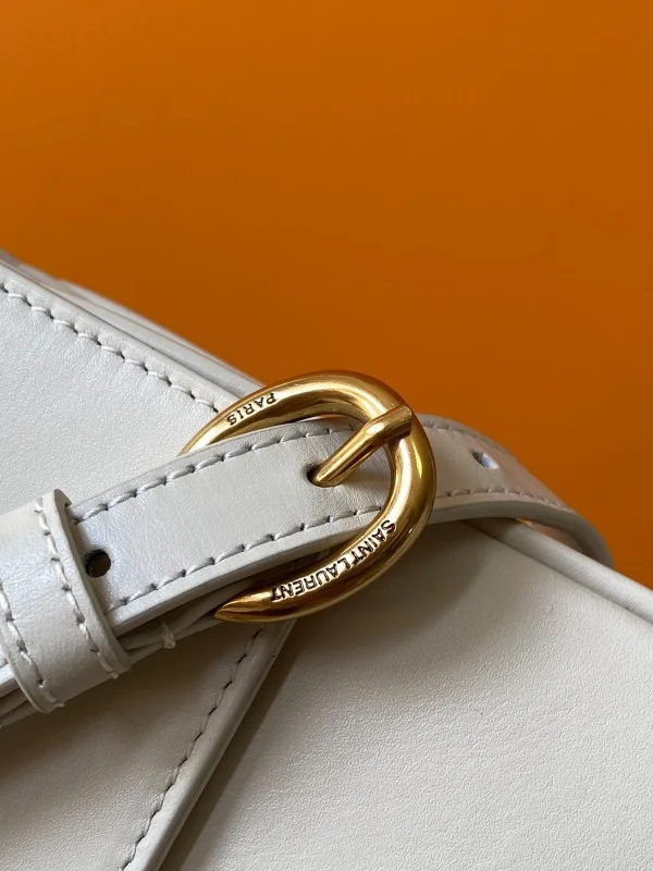 Replica YSL Fake Saint Laurent Le Maillon Bag In White Calfskin 7
