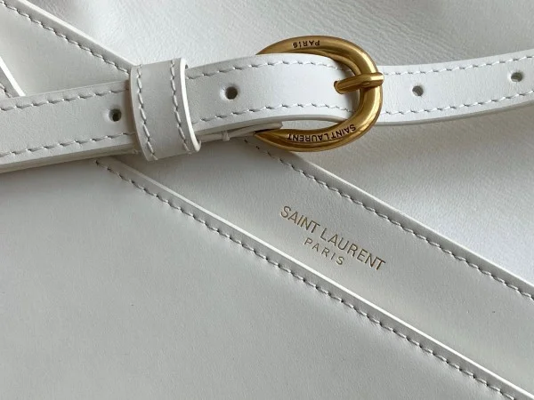 Replica YSL Fake Saint Laurent Le Maillon Bag In White Calfskin 8