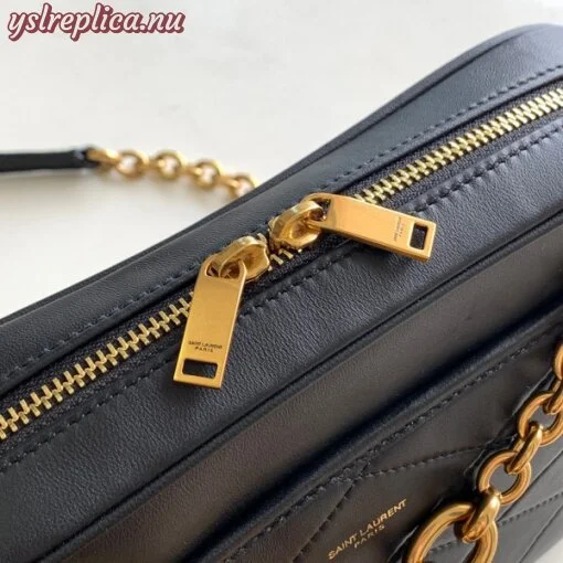 Replica YSL Fake Saint Laurent Le Maillon Small Chain Bag In Black Lambskin 2