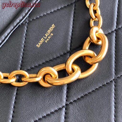 Replica YSL Fake Saint Laurent Le Maillon Small Chain Bag In Black Lambskin 3