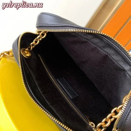 Replica YSL Fake Saint Laurent Le Maillon Small Chain Bag In Black Lambskin 4