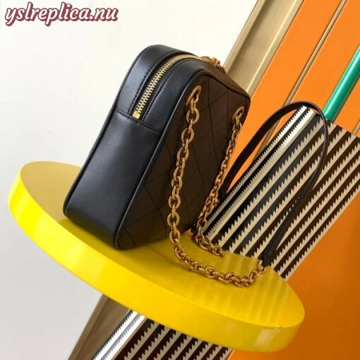 Replica YSL Fake Saint Laurent Le Maillon Small Chain Bag In Black Lambskin 7
