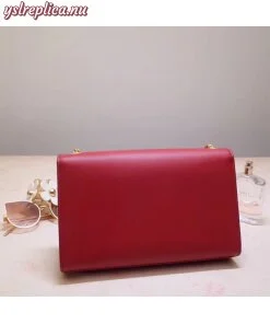 Replica YSL Fake Saint Laurent Medium Kate Bag With Tassel In Red Smooth Leather 2