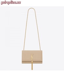 Replica YSL Fake Saint Laurent Medium Kate Bag With Tassel In Powder Smooth Leather