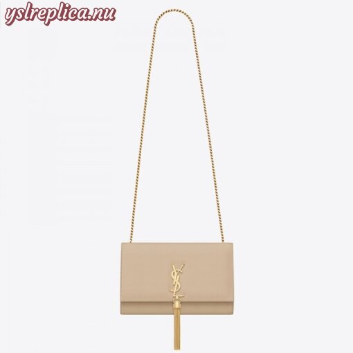Replica YSL Fake Saint Laurent Medium Kate Bag With Tassel In Powder Smooth Leather