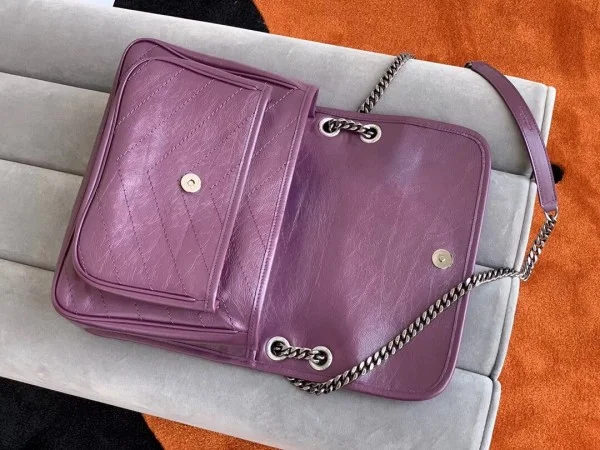 Replica YSL Fake Saint Laurent Medium Niki Bag In Prunia Crinkled Leather 10