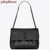 Replica YSL Fake Saint Laurent Medium Niki Bag In Prunia Crinkled Leather 12