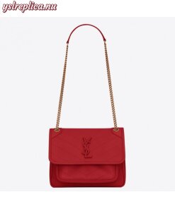 Replica YSL Fake Saint Laurent Baby Niki Bag In Red Lambskin 2