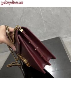 Replica YSL Fake Saint Laurent Bordeaux Cassandra Monogram Clasp Bag