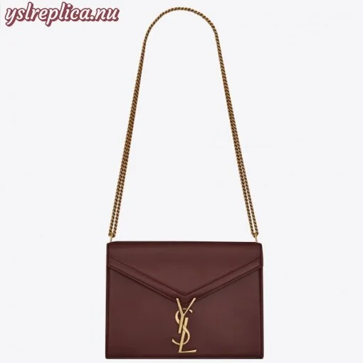 Replica YSL Fake Saint Laurent Bordeaux Cassandra Monogram Clasp Bag 2