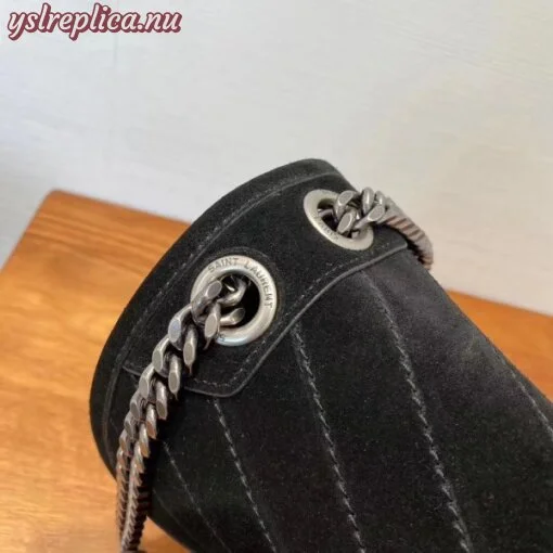 Replica YSL Fake Saint Laurent Medium Niki Bag In Black Suede 5
