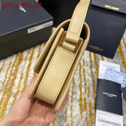 Replica YSL Fake Saint Laurent Solferino Small Bag In Beige Calfskin 2