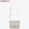 Replica YSL Fake Saint Laurent Cassandra Clasp Bag In Bordeaux Croc-Embossed Leather 10