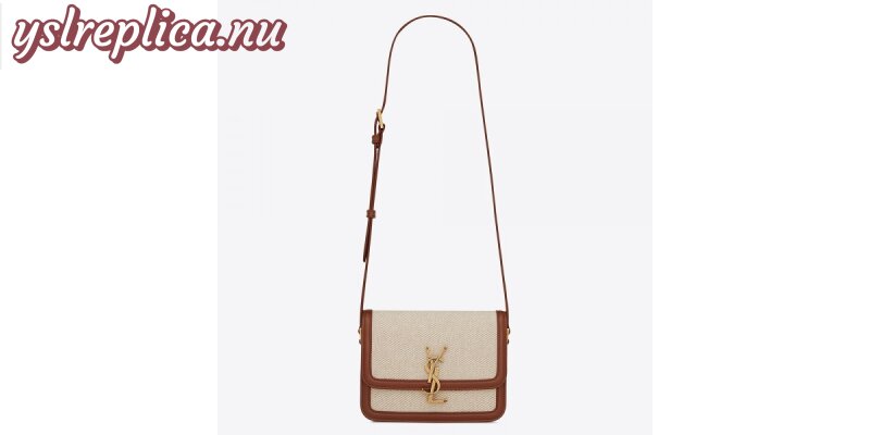 Replica YSL Fake Saint Laurent Solferino Small Bag In Canvas with Calfskin 2