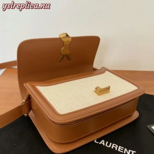 Replica YSL Fake Saint Laurent Solferino Small Bag In Canvas with Calfskin 6