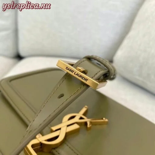 Replica YSL Fake Saint Laurent Solferino Medium Bag In Khaki Calfskin 2