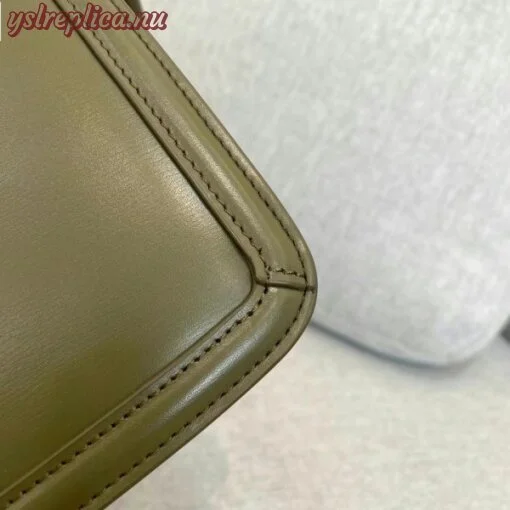 Replica YSL Fake Saint Laurent Solferino Medium Bag In Khaki Calfskin 4