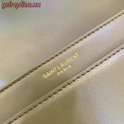 Replica YSL Fake Saint Laurent Solferino Medium Bag In Khaki Calfskin 5