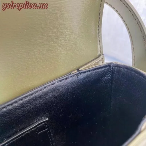 Replica YSL Fake Saint Laurent Solferino Medium Bag In Khaki Calfskin 7