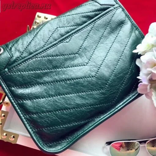 Replica YSL Fake Saint Laurent Medium Niki Bag In Turquoise Vintage Leather 6