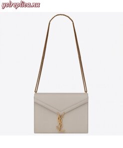 Replica YSL Fake Saint Laurent Blanc Cassandra Monogram Clasp Bag