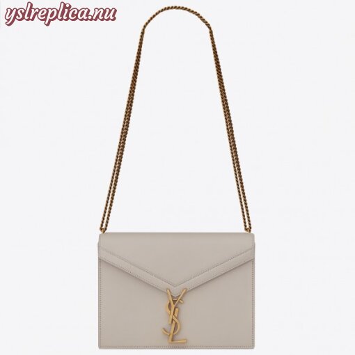 Replica YSL Fake Saint Laurent Blanc Cassandra Monogram Clasp Bag