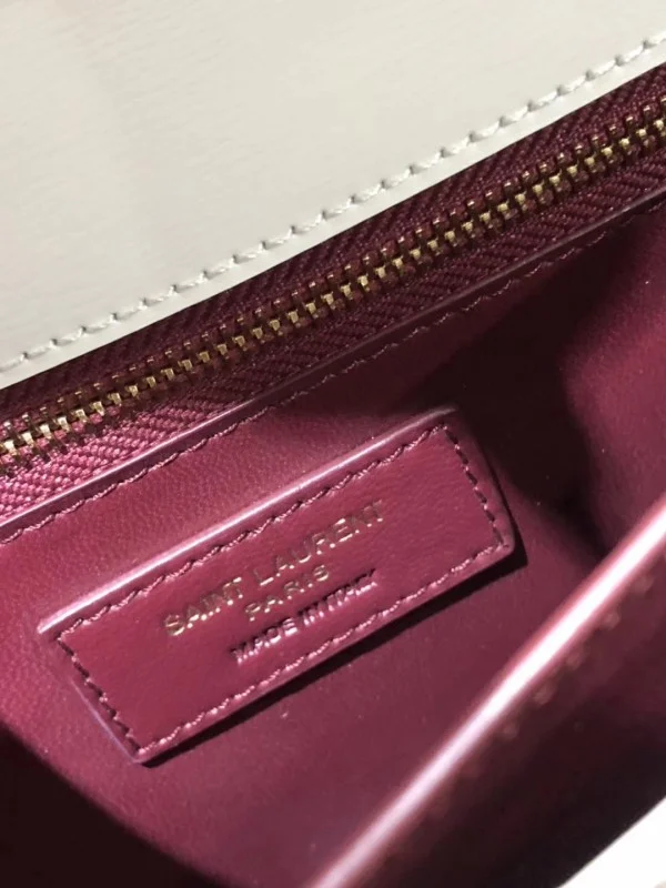 Replica YSL Fake Saint Laurent Blanc Cassandra Monogram Clasp Bag 4
