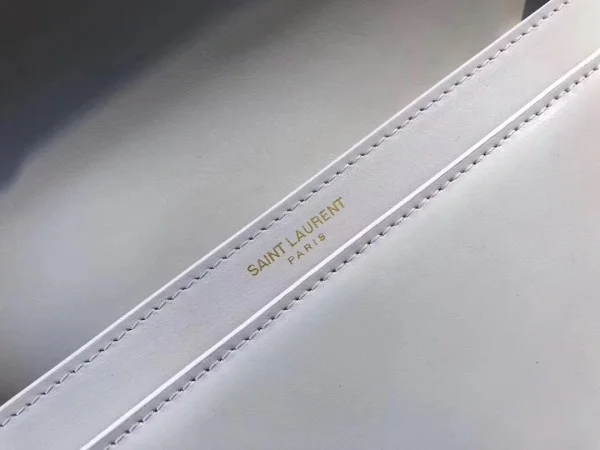 Replica YSL Fake Saint Laurent Blanc Cassandra Monogram Clasp Bag 6