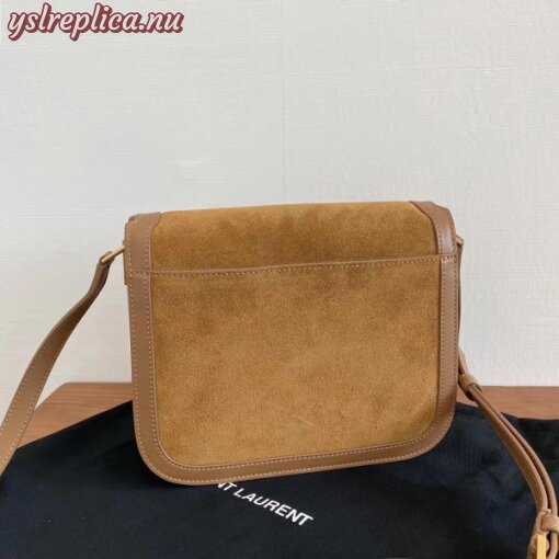 Replica YSL Fake Saint Laurent Solferino Medium Soft Bag In Brown Suede 7