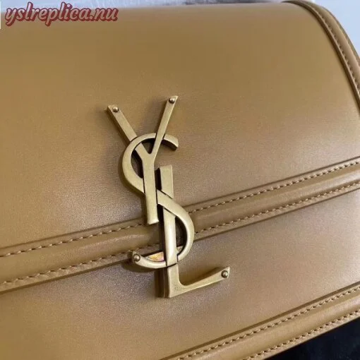 Replica YSL Fake Saint Laurent Solferino Medium Bag In Brown Box Calfskin 11