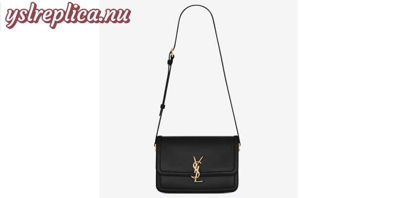 Replica YSL Fake Saint Laurent Solferino Medium Bag In Black Calfskin 2