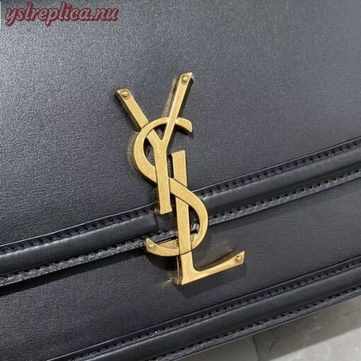 Replica YSL Fake Saint Laurent Solferino Medium Bag In Black Calfskin 10