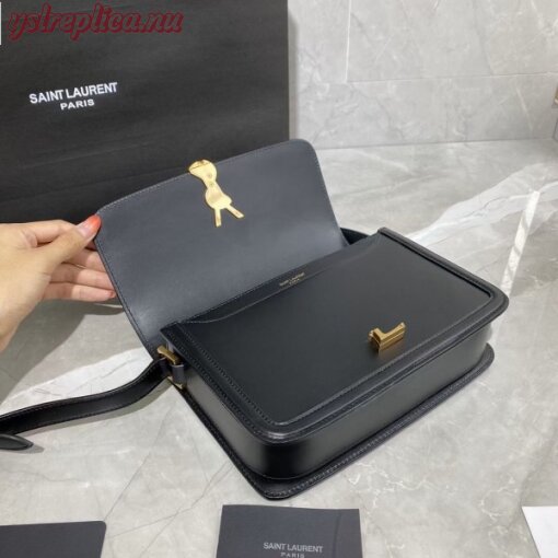 Replica YSL Fake Saint Laurent Solferino Medium Bag In Black Calfskin 11