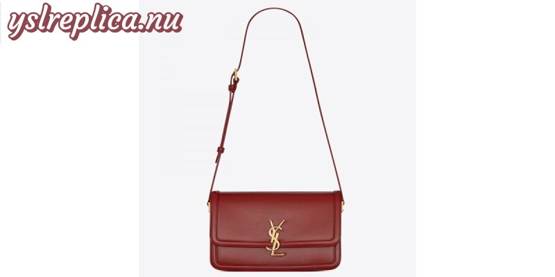 Replica YSL Fake Saint Laurent Solferino Medium Bag In Bordeaux Calfskin 2