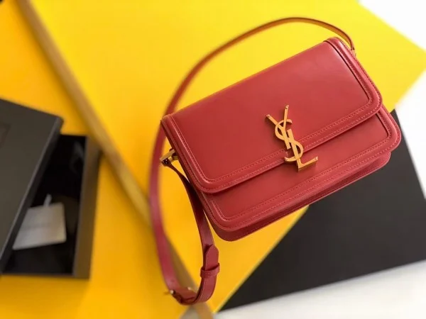 Replica YSL Fake Saint Laurent Solferino Medium Bag In Red Calfskin 3